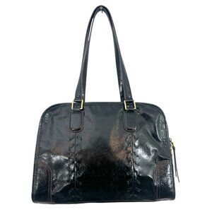 HOBO Leather Shoulder Bag Black Pre-Loved
